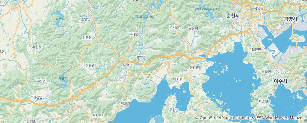 Mappa di Boseong