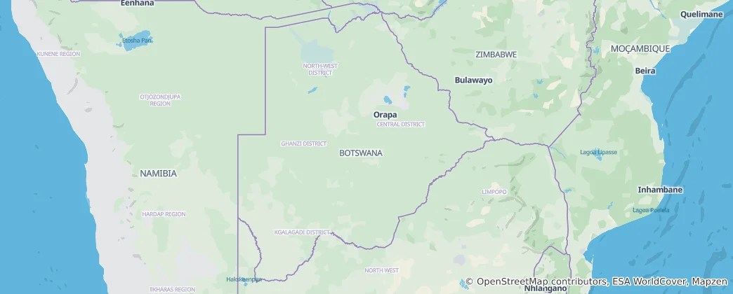 Map of Botswana