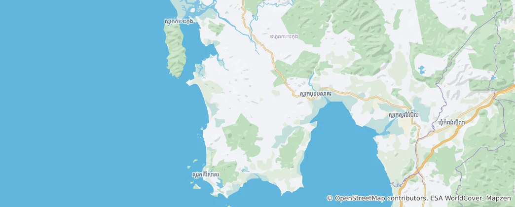 Mapa Botum Sakor National Park