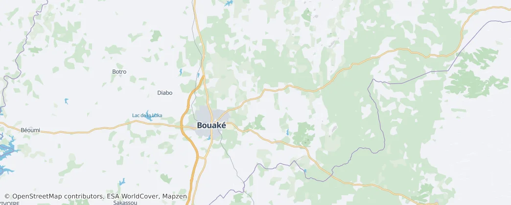 Bouaké Department — Map