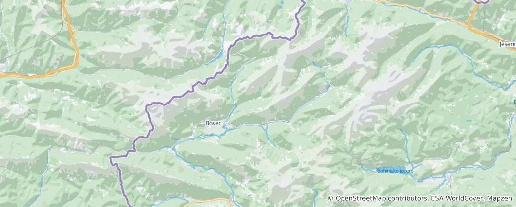 Karte von Bovec