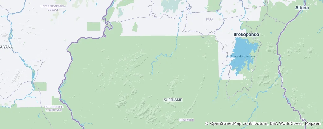 Mappa di Boven Coppename