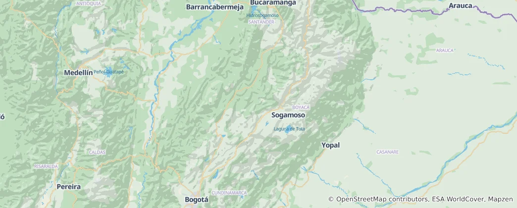 Térkép: Boyacá megye