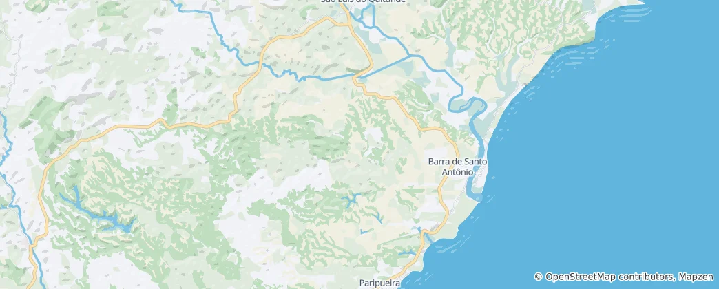 Mapa Barra de Santo Antônio
