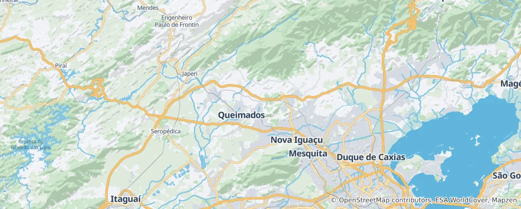 Map of Nova Iguaçu