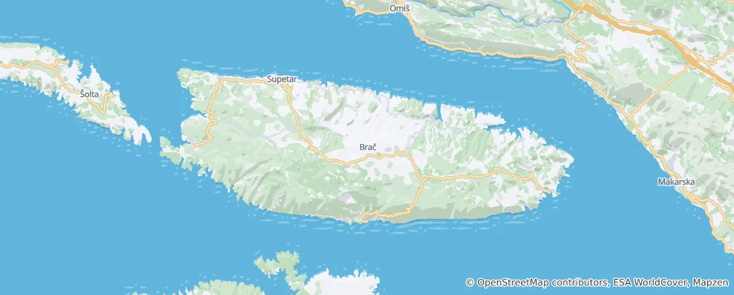 Mapa Brač