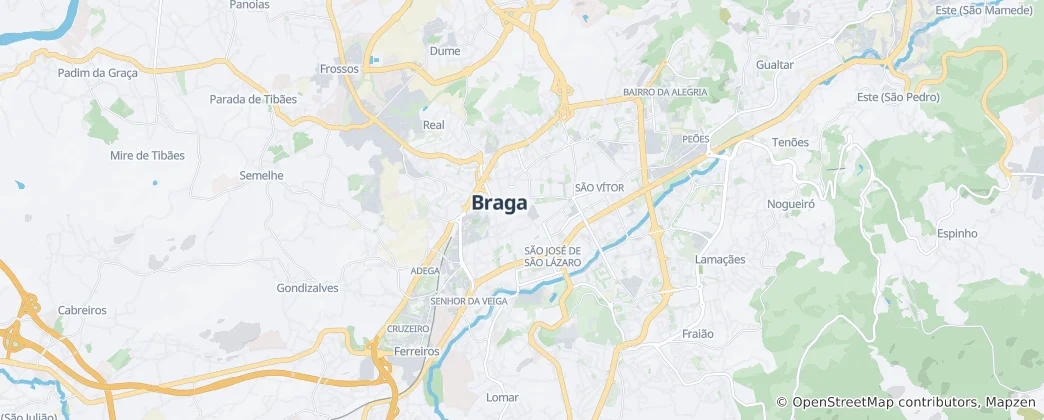 Map of Braga