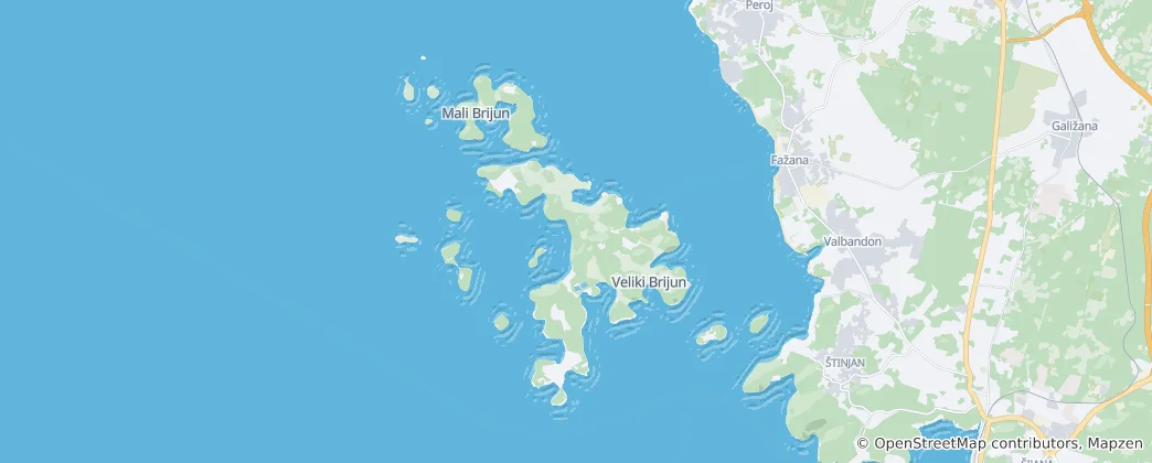 Mappa di Parco Nazionale delle Isole Brioni