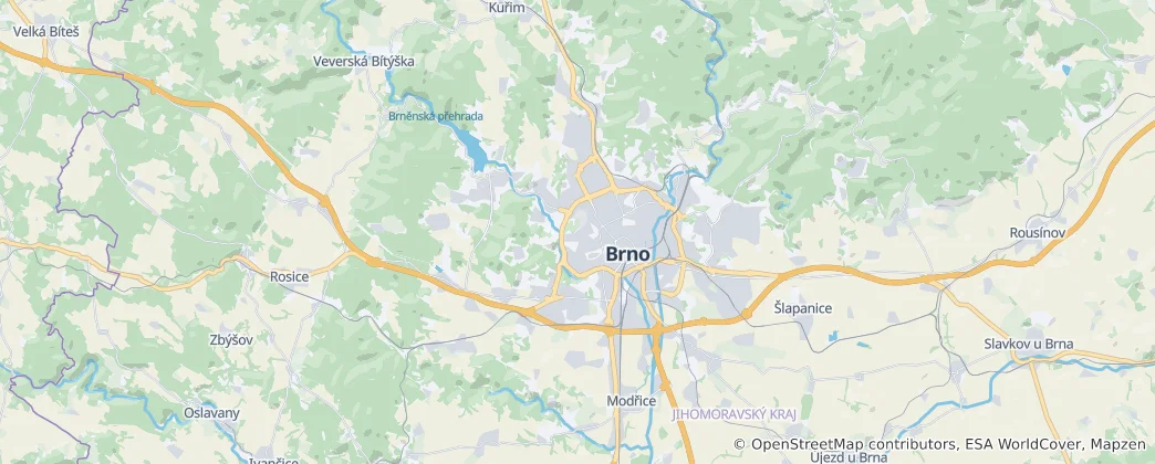 Map of Brno
