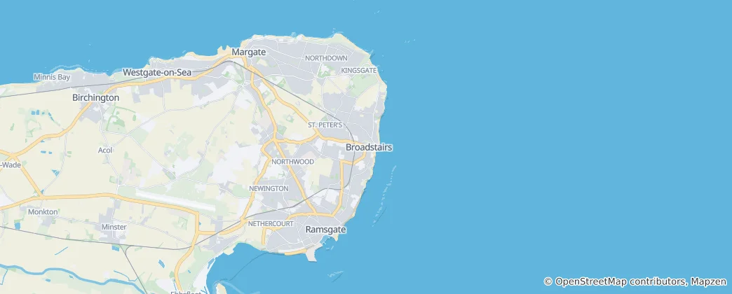 Mapa Broadstairs