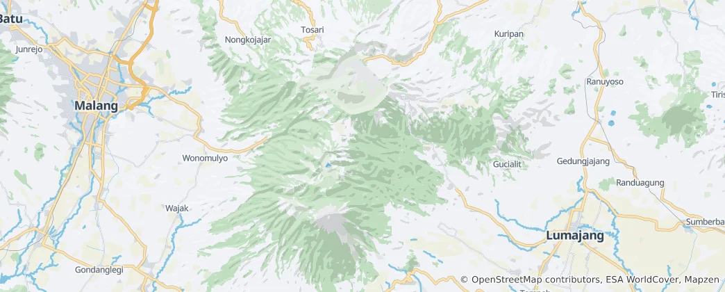 Mapa Národní park Bromo-Tengger-Semeru