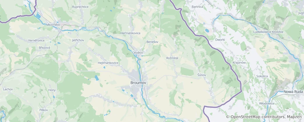 Térkép: Broumov