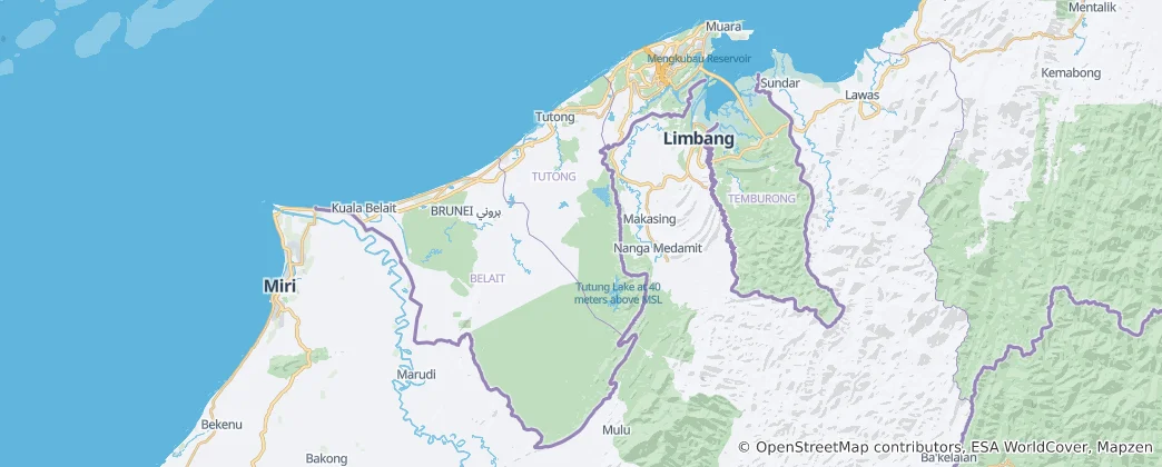 Map of Brunei