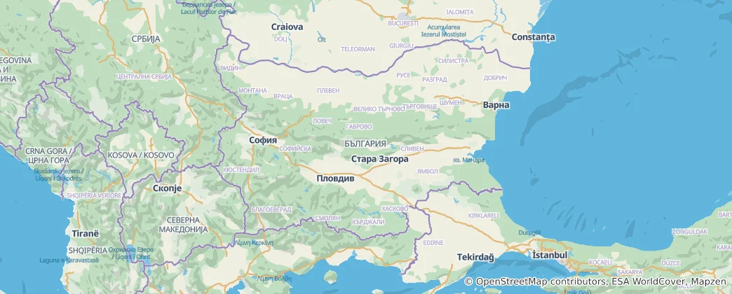 Map of Bulgaria