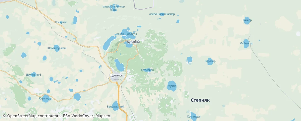 Burabay State National Nature Park — Térkép