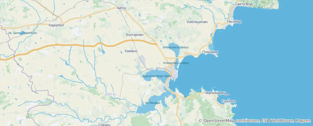 Map of Burgas