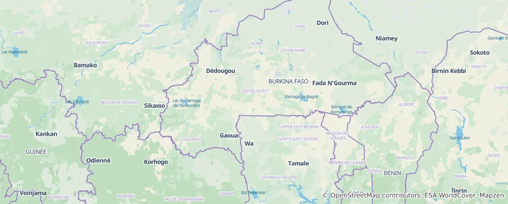 Map of Burkina Faso