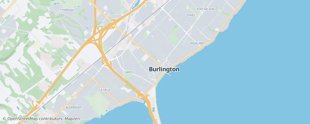 Burlington — Mapa