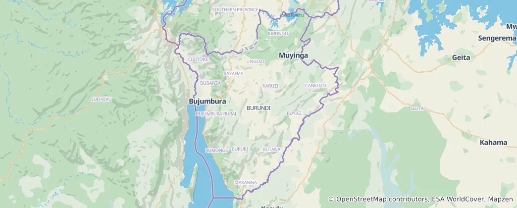 Map of Burundi