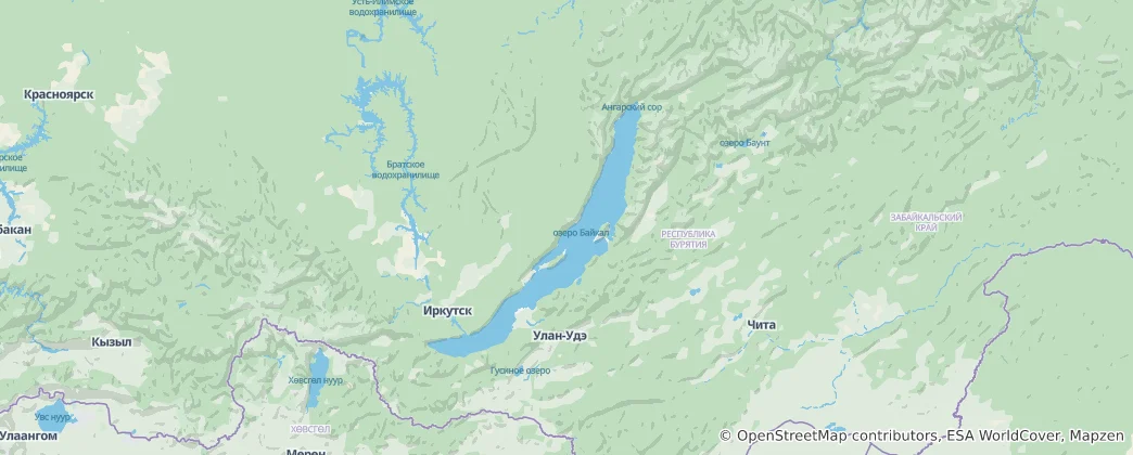 Map of Buryatia