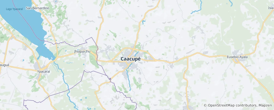 Map of Caacupé