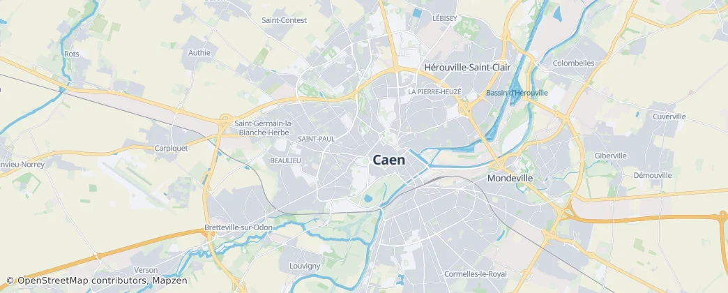 Caen — Carte