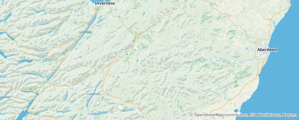 Mapa Národní park Cairngorms
