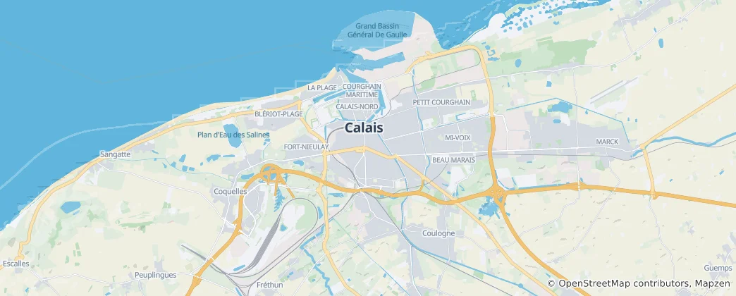 Mapa Calais