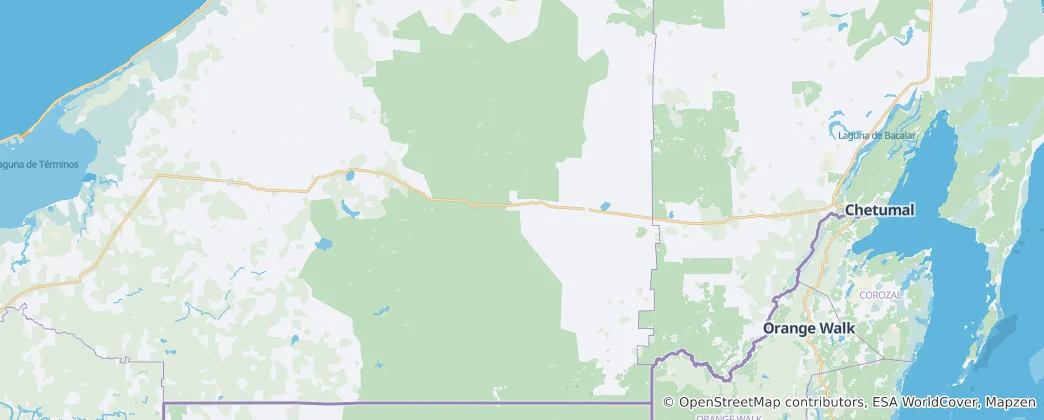 Mappa di Calakmul Biosphere Reserve