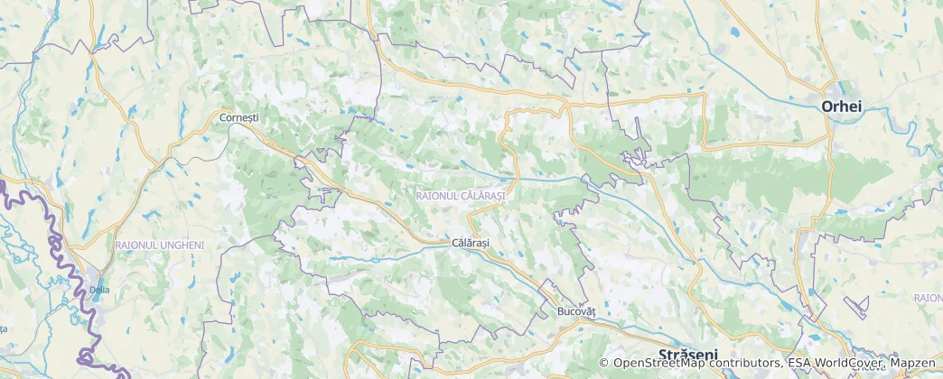 Karte von Rajon Călărași