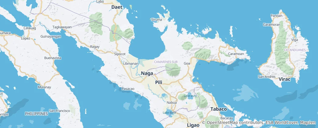 Mappa di Camarines Sur