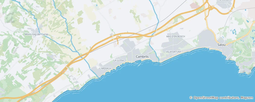 Mapa de Cambrils