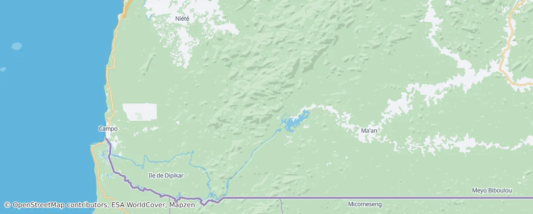 Campo Ma'an National Park — Map
