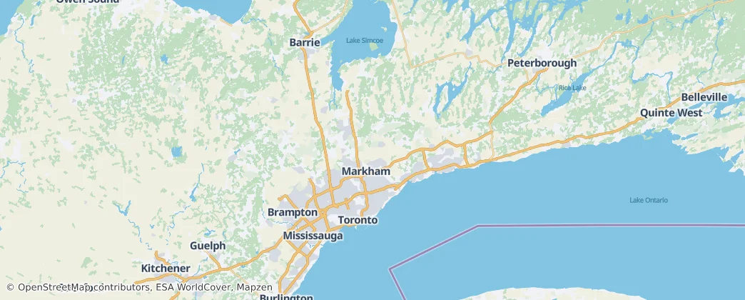 Greater Toronto Area — Kaart