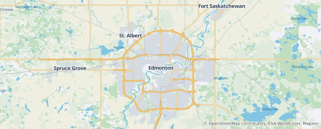 Mappa di Edmonton
