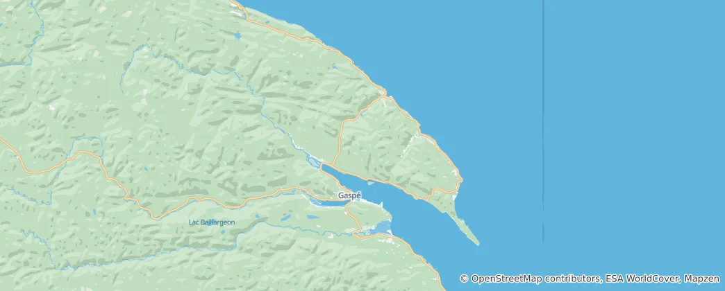 Mapa Gaspé
