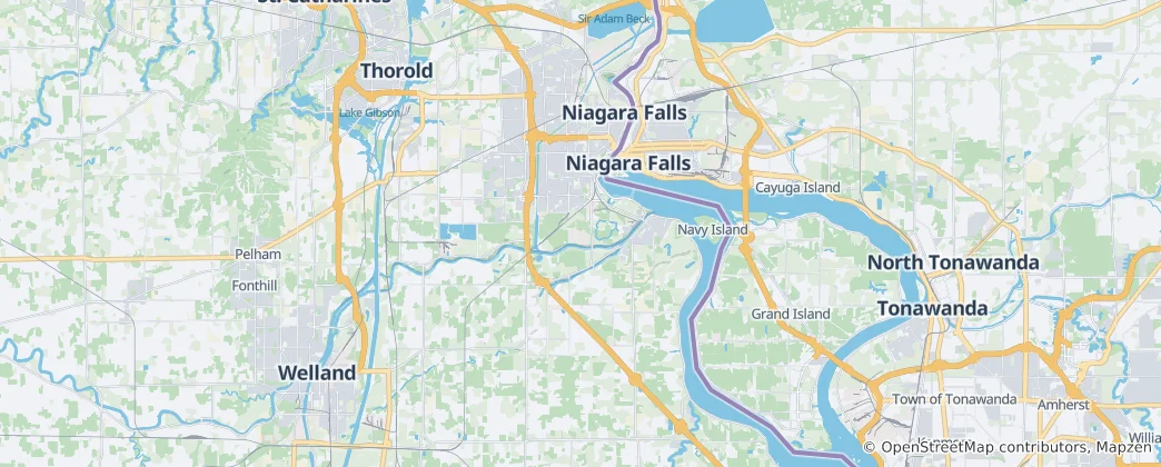 Karte von Niagara Falls