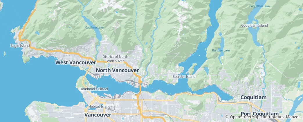 Mappa di North Vancouver