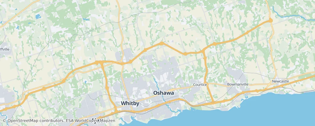 Oshawa — Map