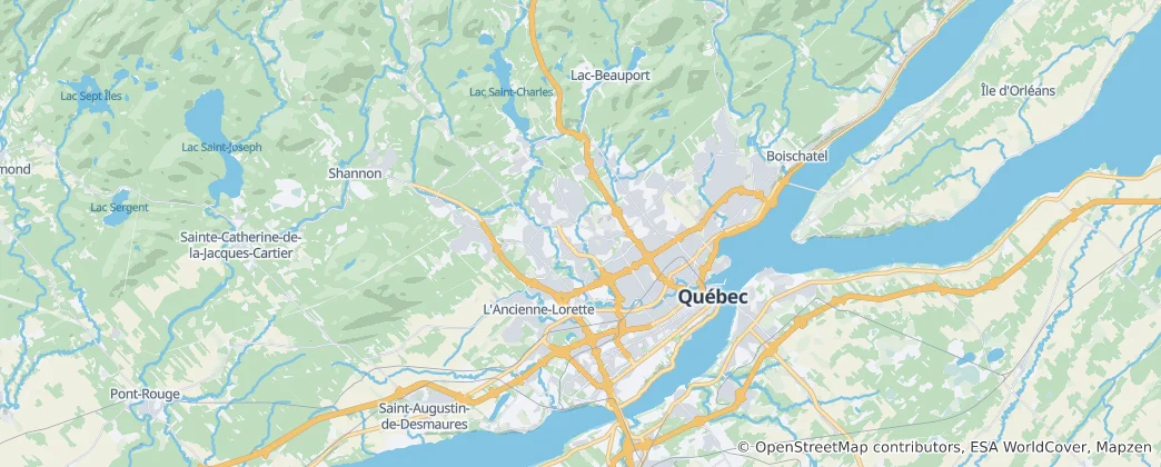 Mappa di Quebec