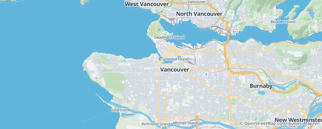 Mapa Vancouver