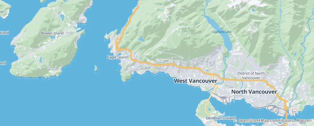 Mapa West Vancouver