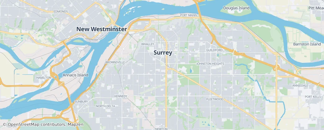 Surrey — mapa