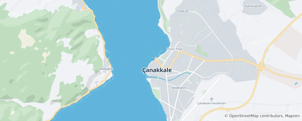Mappa di Canakkale