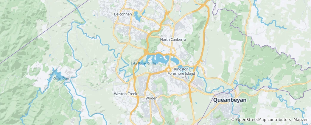 Map of Canberra