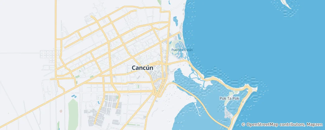 Mapa de Cancún