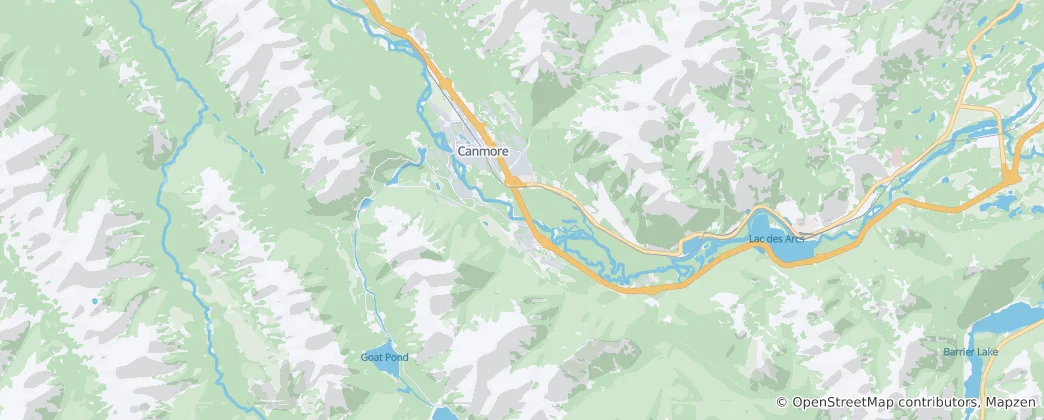 Mapa Canmore