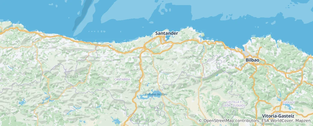 Karte von Kantabrien