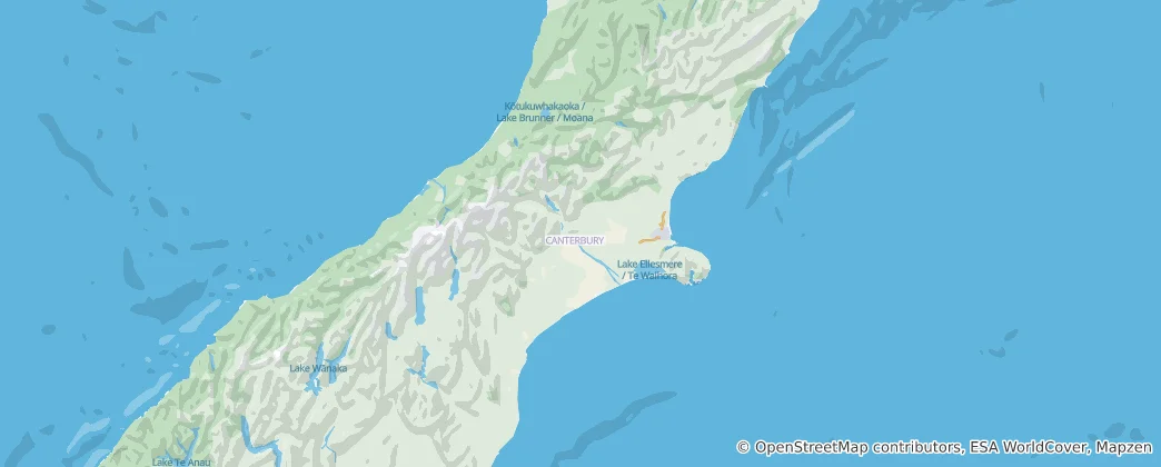 Mapa Canterbury