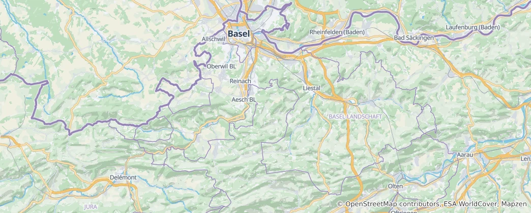 Mappa di Basilea Campagna